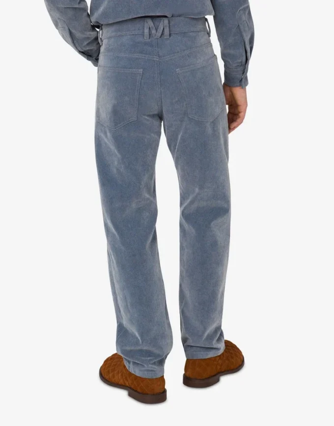 Spodnie z flokowanego denimu