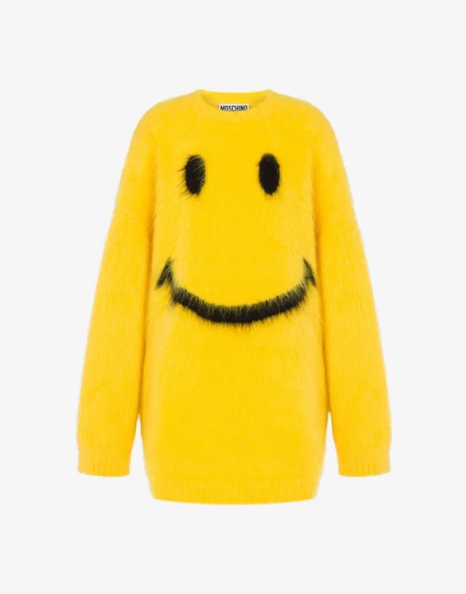 Sukienka z szczotkowanego moheru Smiley