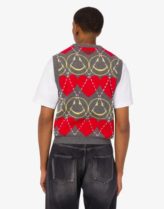Sweter bez rękawów z mieszanki wełny Smiley® Sweter bez rękawów z mieszanki wełny Smiley®