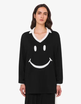 Sweter Smiley® z bardzo delikatnej wełny merynosowej
