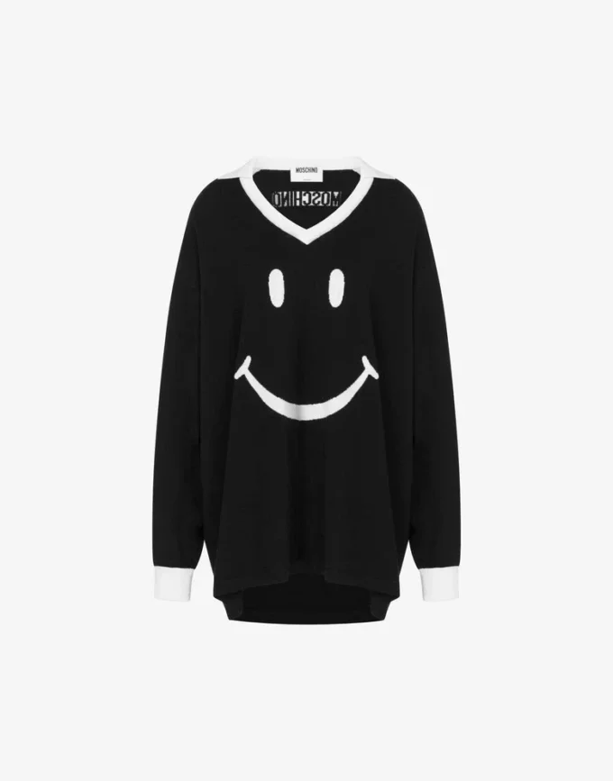 Sweter Smiley® z bardzo delikatnej wełny merynosowej