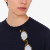 Sweter z bardzo delikatnej wełny merynosowej z intarsją Sweter z bardzo delikatnej wełny merynosowej z intarsją