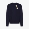 Sweter z bardzo delikatnej wełny merynosowej z intarsją Sweter z bardzo delikatnej wełny merynosowej z intarsją