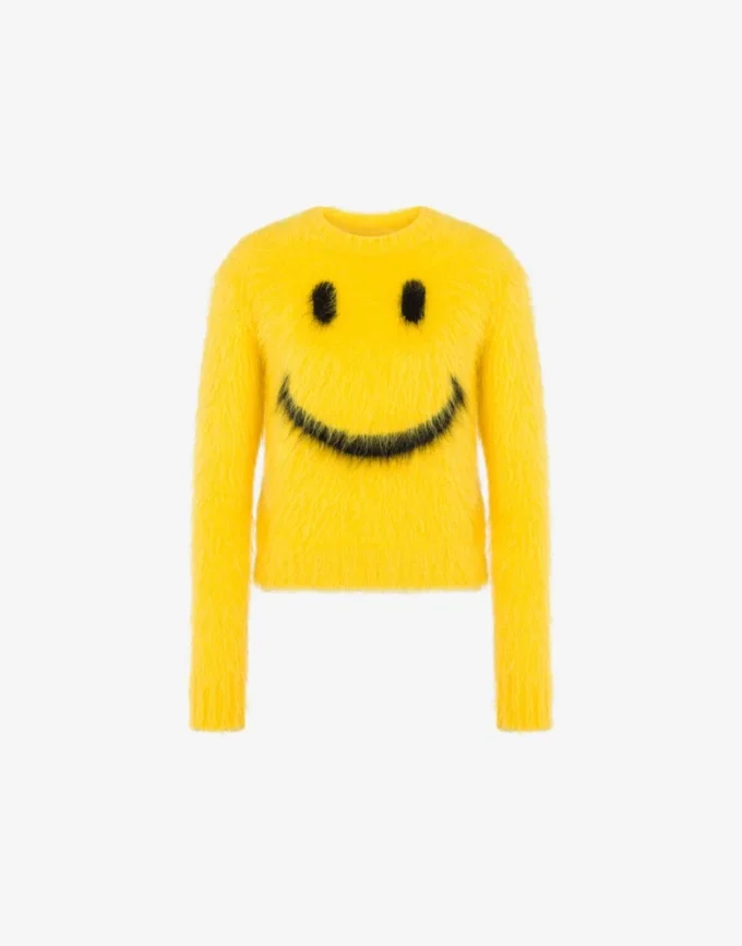 Sweter z czesanej moheru Smiley Sweter z czesanej moheru Smiley