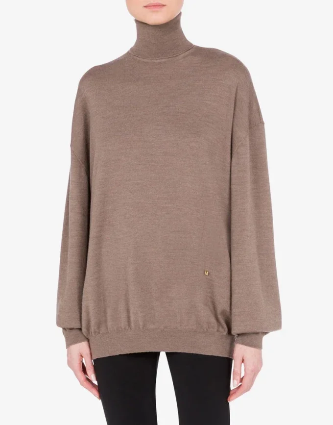 Sweter z golfem z wełny Golden M Sweter z golfem z wełny Golden M