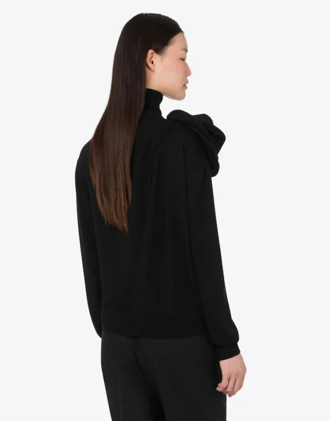 Sweter z golfem z wełny merynosowej