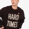 Sweter z intarsją z wełny szetlandzkiej