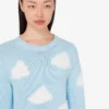 Sweter z mieszanki bawełny organicznej z nadrukiem archiwalnych chmur