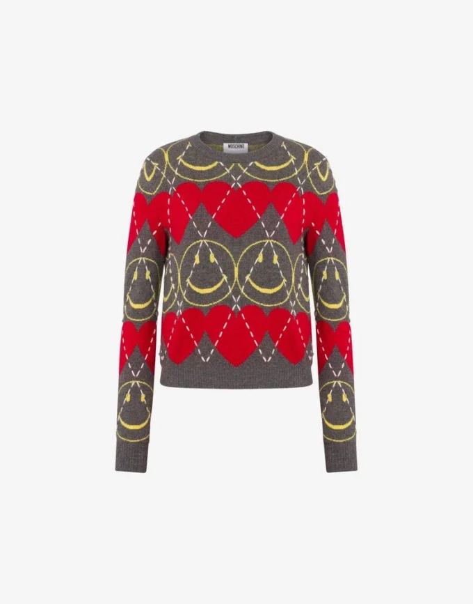 Sweter z mieszanki wełny Smiley®