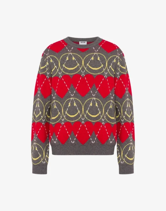Sweter z mieszanki wełny Smiley®