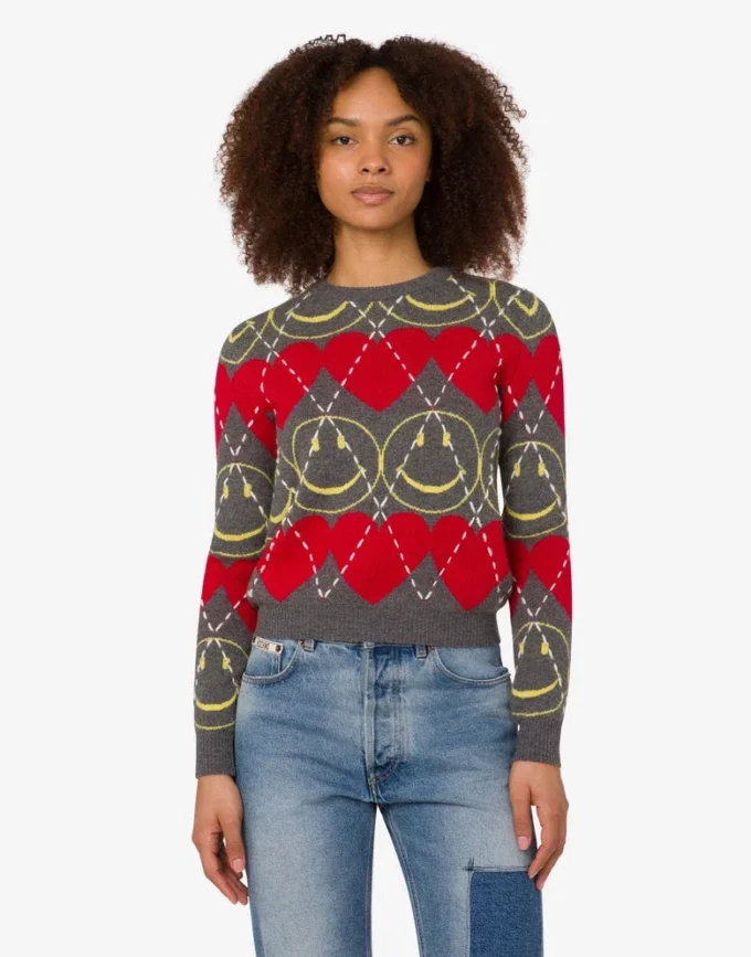 Sweter z mieszanki wełny Smiley®