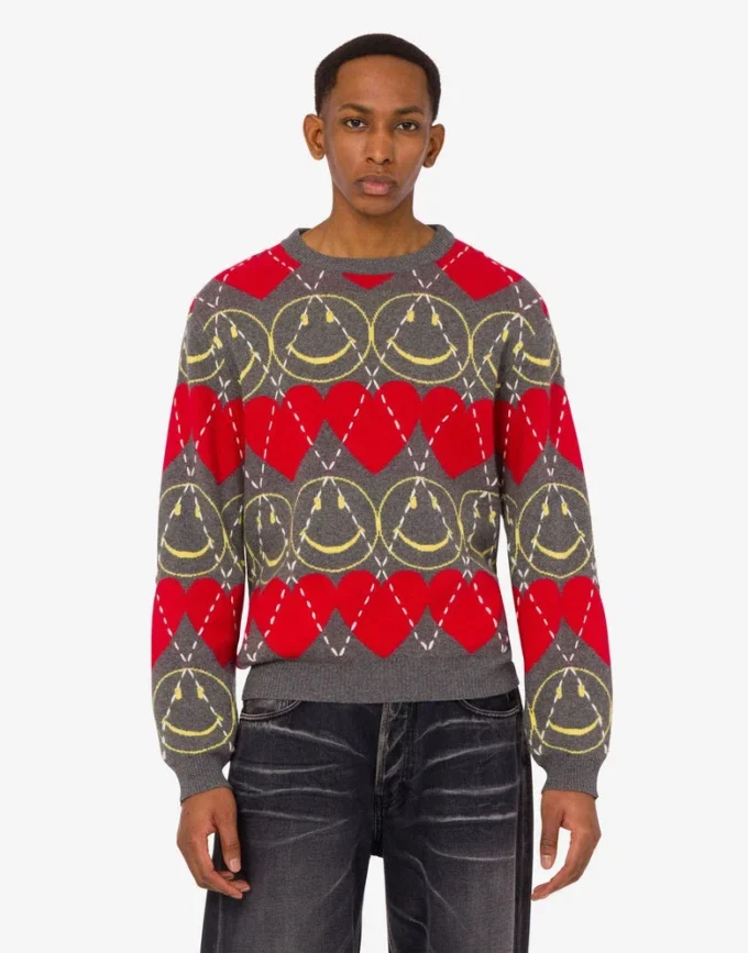 Sweter z mieszanki wełny Smiley®