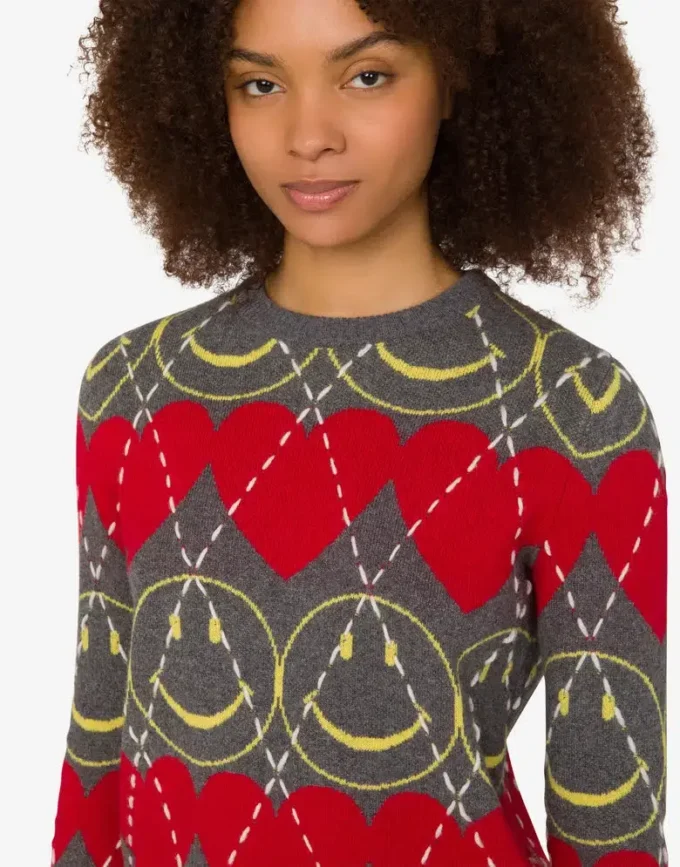 Sweter z mieszanki wełny Smiley®