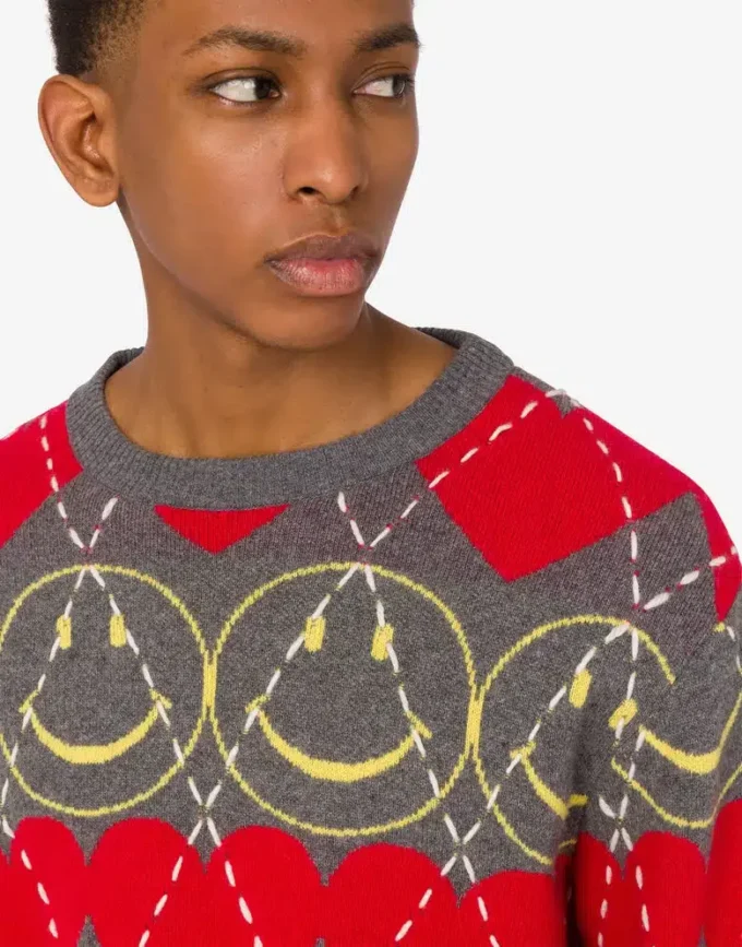 Sweter z mieszanki wełny Smiley®