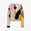 Sweter z moheru z wstawkami z gazy