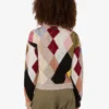 Sweter z moheru z wstawkami z gazy