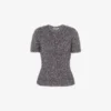 Sweter z tkaniny o metalicznym efekcie