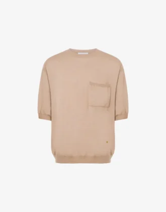 Sweter z wełny i jedwabiu Golden M
