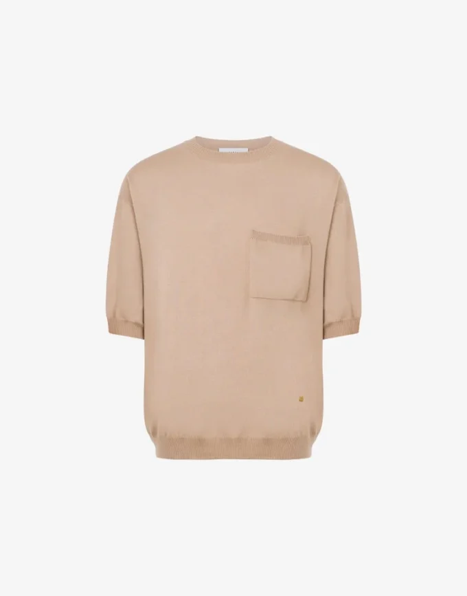 Sweter z wełny i jedwabiu Golden M Sweter z wełny i jedwabiu Golden M
