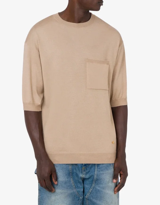 Sweter z wełny i jedwabiu Golden M Sweter z wełny i jedwabiu Golden M