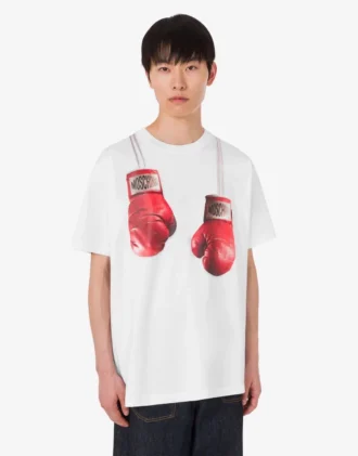 T-shirt z dzianiny z bawełny organicznej z nadrukiem