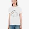 T-shirt z dzianiny z bawełny organicznej z nadrukiem
