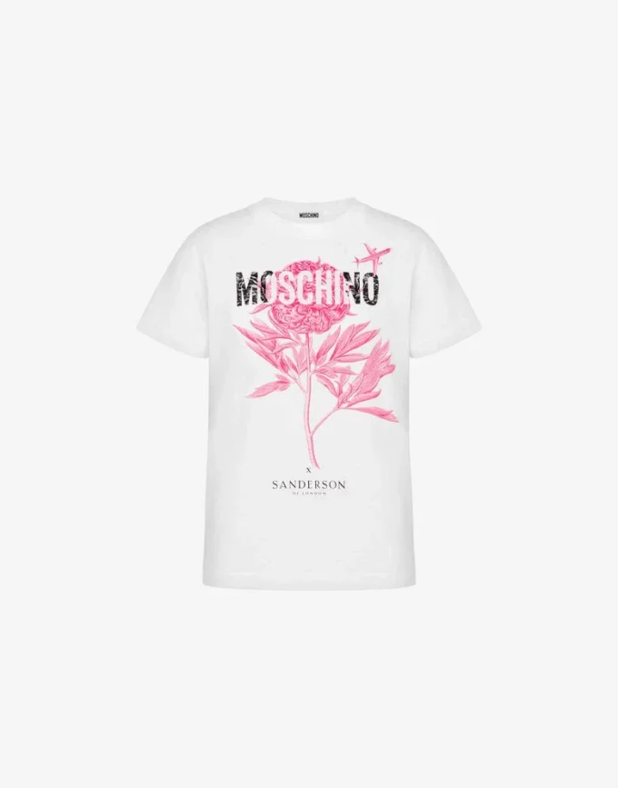 T-shirt z dzianiny z bawełny organicznej z nadrukiem