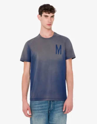 T-shirt z dzianiny z bawełny organicznej z nadrukiem
