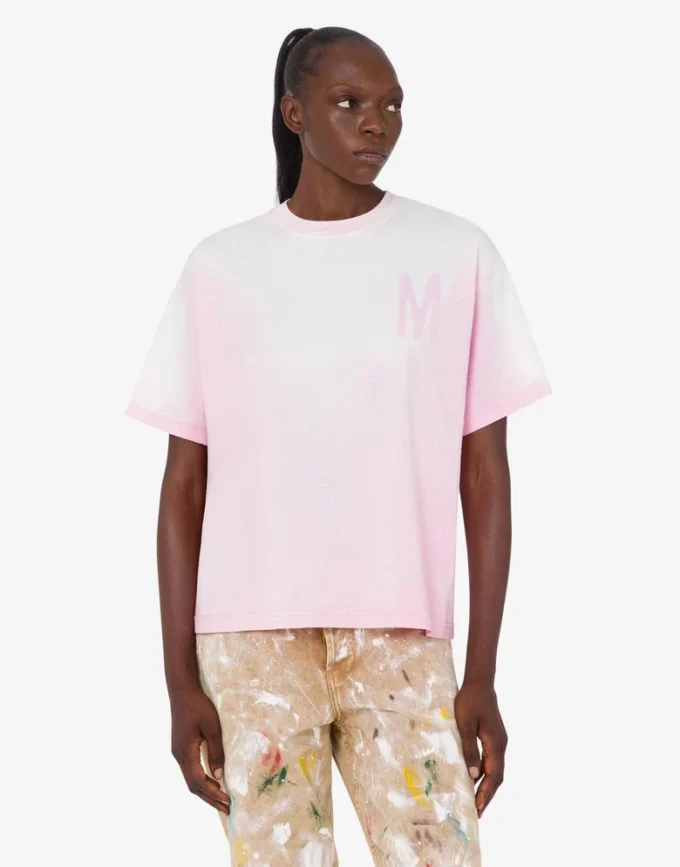 T-shirt z dzianiny z bawełny organicznej z nadrukiem