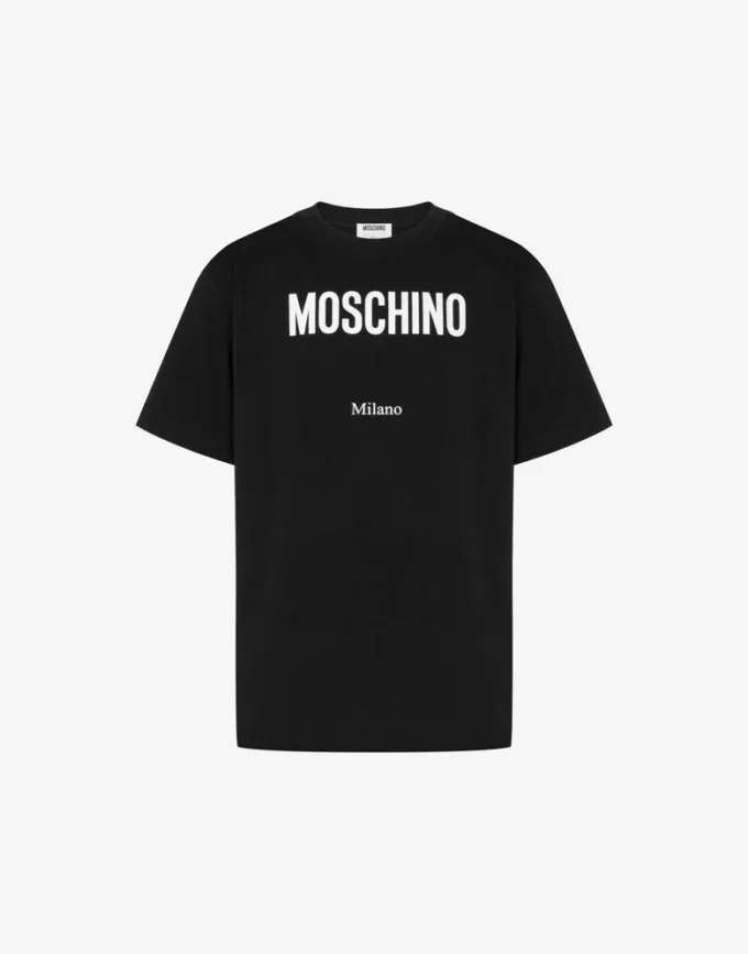 T-shirt z dzianiny z bawełny organicznej z nadrukiem