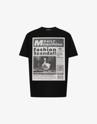 T-shirt z dzianiny z bawełny organicznej z nadrukiem