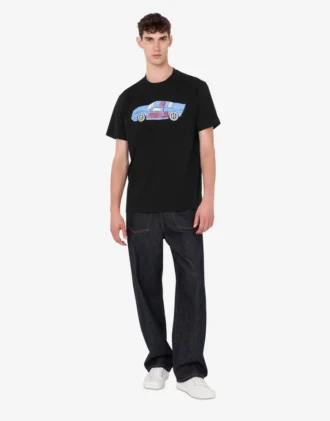 T-shirt z dzianiny z bawełny organicznej z nadrukiem