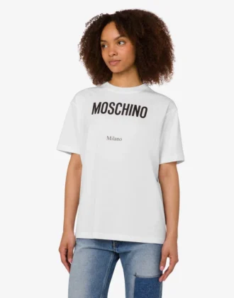 T-shirt z dzianiny z bawełny organicznej z nadrukiem