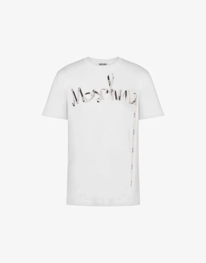 T-shirt z dzianiny z bawełny organicznej z nadrukiem