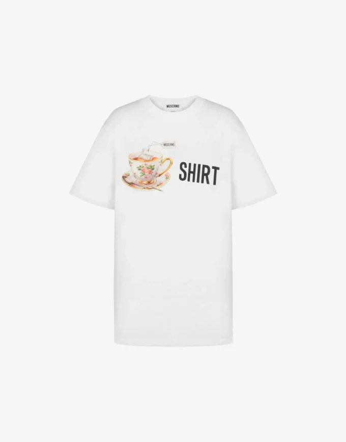 T-shirt z dzianiny z bawełny organicznej z nadrukiem T-shirt z dzianiny z bawełny organicznej z nadrukiem