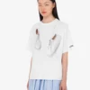 T-shirt z dzianiny z bawełny organicznej z nadrukiem T-shirt z dzianiny z bawełny organicznej z nadrukiem