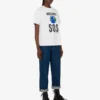 T-shirt z dzianiny z bawełny organicznej z nadrukiem