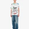 T-shirt z dzianiny z bawełny organicznej z nadrukiem