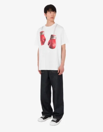 T-shirt z dzianiny z bawełny organicznej z nadrukiem