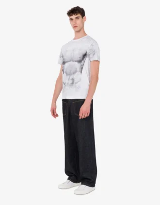 T-shirt z dzianiny z bawełny organicznej z nadrukiem