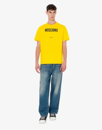 T-shirt z dzianiny z bawełny organicznej z nadrukiem