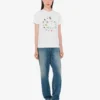 T-shirt z dzianiny z bawełny organicznej z nadrukiem