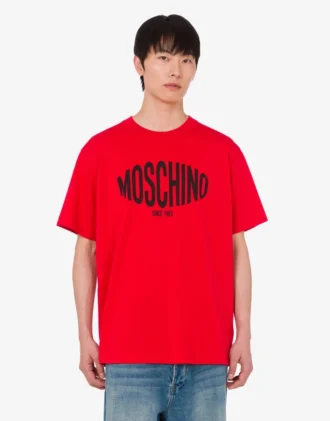 T-shirt z dzianiny z bawełny organicznej z nadrukiem