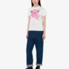 T-shirt z dzianiny z bawełny organicznej z nadrukiem