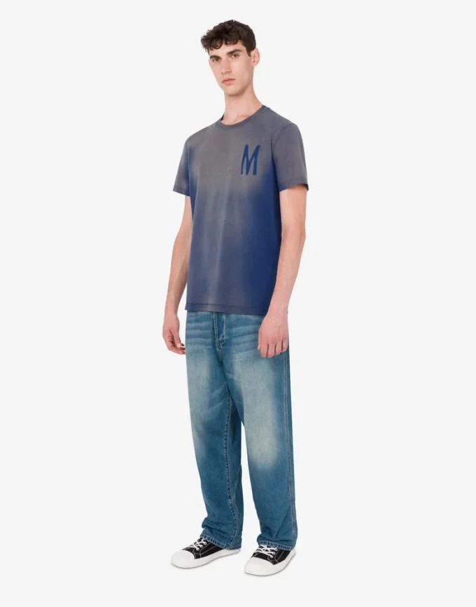 T-shirt z dzianiny z bawełny organicznej z nadrukiem