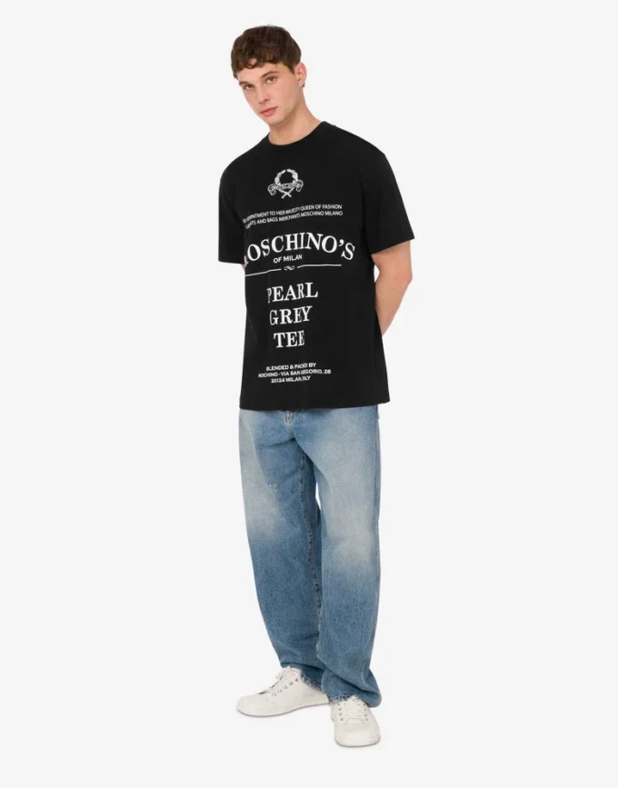 T-shirt z dzianiny z bawełny organicznej z nadrukiem T-shirt z dzianiny z bawełny organicznej z nadrukiem