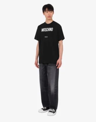 T-shirt z dzianiny z bawełny organicznej z nadrukiem