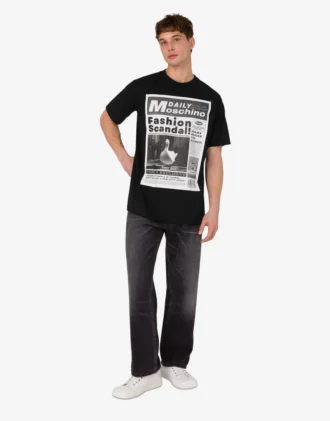 T-shirt z dzianiny z bawełny organicznej z nadrukiem