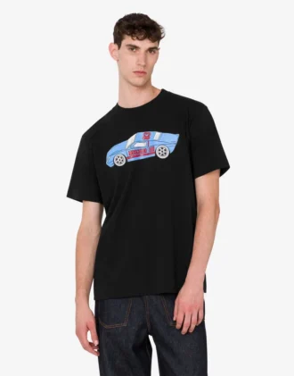 T-shirt z dzianiny z bawełny organicznej z nadrukiem