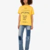 T-shirt z dzianiny z bawełny organicznej z nadrukiem T-shirt z dzianiny z bawełny organicznej z nadrukiem